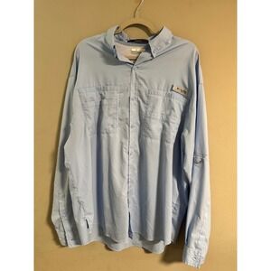 Columbia PFG Tamiami II Long Sleeve Fishing‎ Shirt – Light Blue – Size XL